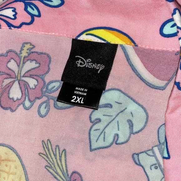 Disney Tank Top – Lilo & Stitch Tropical Button-Front Tie Hem (2XL) - Picture 6 of 6